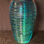 Murano Fulvio Bianconi - Vaas - Murano Glas Blauw Groen Turquoise thumbnail 7