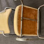 Paul Schuitema Fana  1950 Vintage Zilverkleurig, Creme Fauteuil thumbnail 6