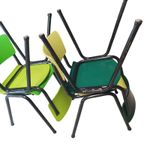 Industriele Groen Zwarte Stoelen Schoolstoelen thumbnail 6