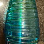Murano Fulvio Bianconi - Vaas - Murano Glas Blauw Groen Turquoise thumbnail 12