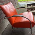 Mid-Century Oranje Fauteuil thumbnail 11